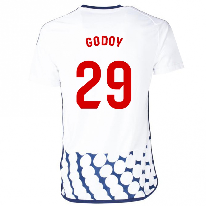 Women Football Alan Godoy #29 White Away Jersey 2023/24 T-Shirt