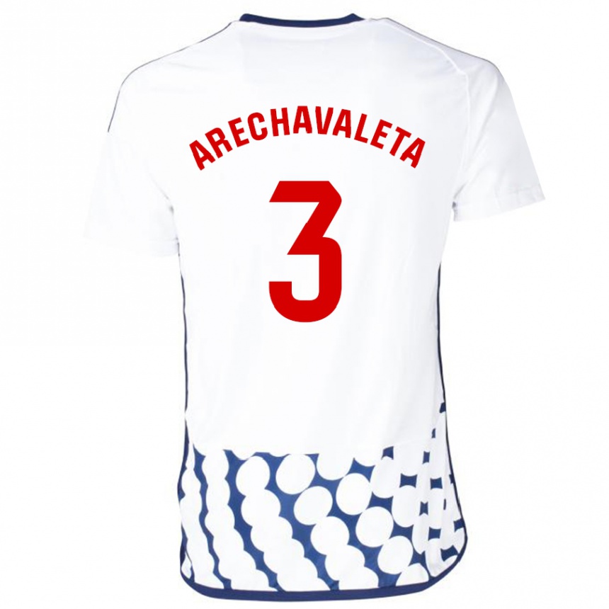 Women Football Jorge Arechavaleta #3 White Away Jersey 2023/24 T-Shirt