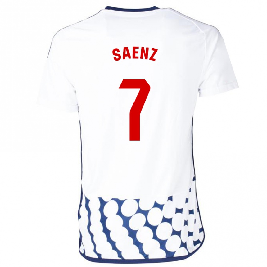 Women Football Raúl Sáenz #7 White Away Jersey 2023/24 T-Shirt