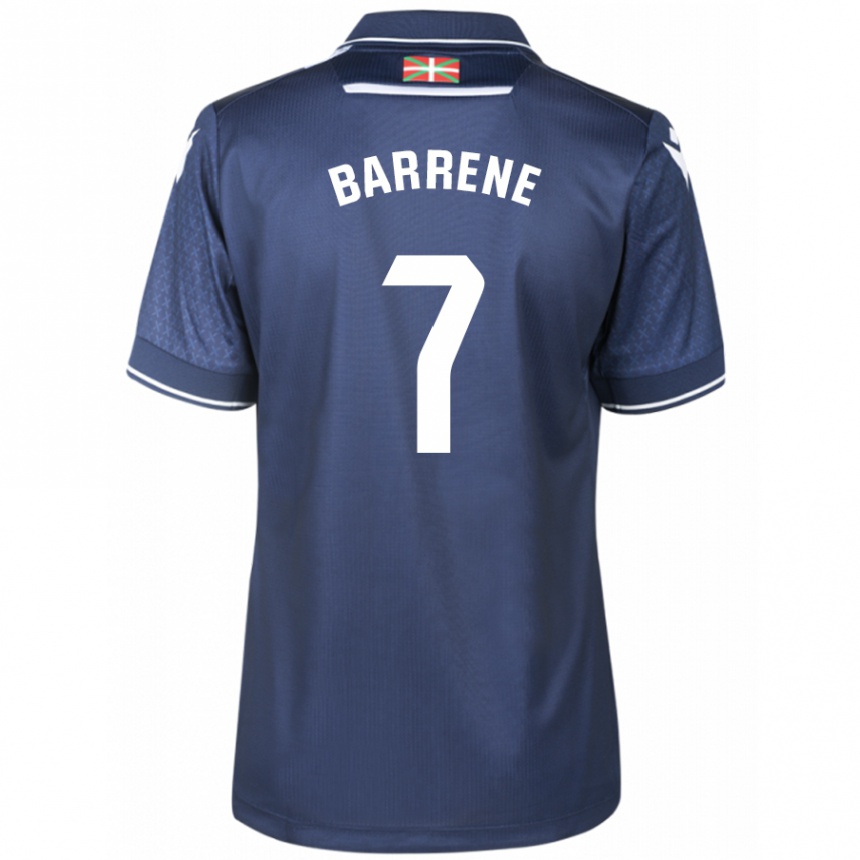 Women Football Ander Barrene #7 Navy Away Jersey 2023/24 T-Shirt