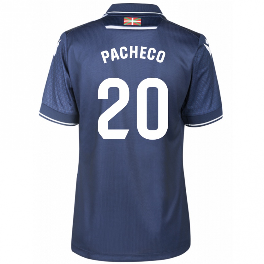 Women Football Jon Pacheco #20 Navy Away Jersey 2023/24 T-Shirt