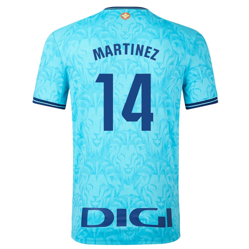 Women Football Pablo Martínez #14 Sky Blue Away Jersey 2023/24 T-Shirt