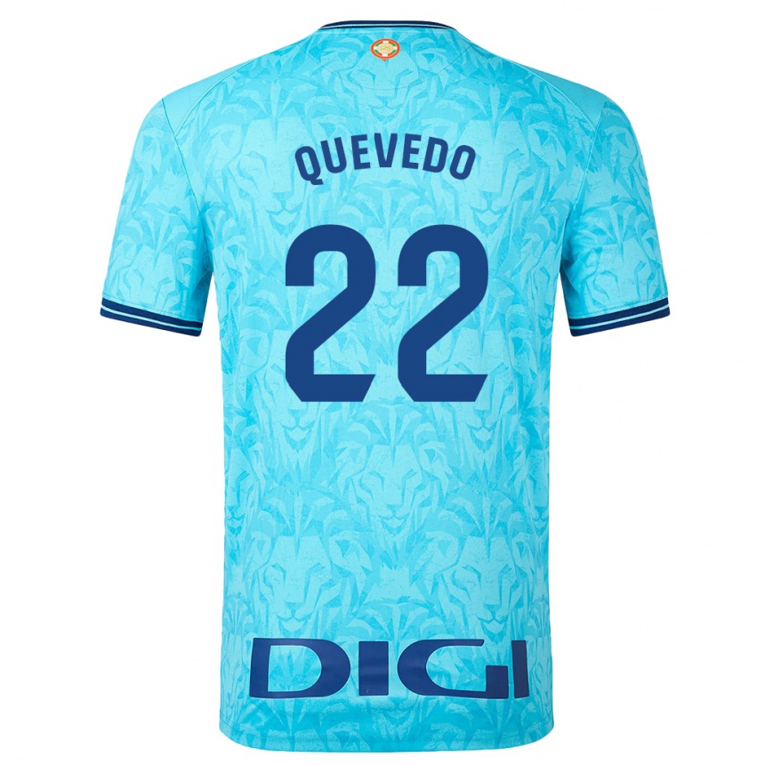 Women Football Ugaitz Quevedo #22 Sky Blue Away Jersey 2023/24 T-Shirt