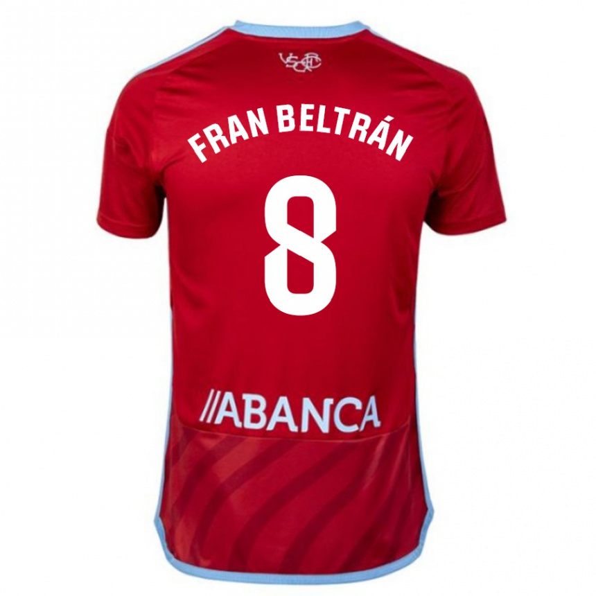 Women Football Fran Beltrán #8 Red Away Jersey 2023/24 T-Shirt
