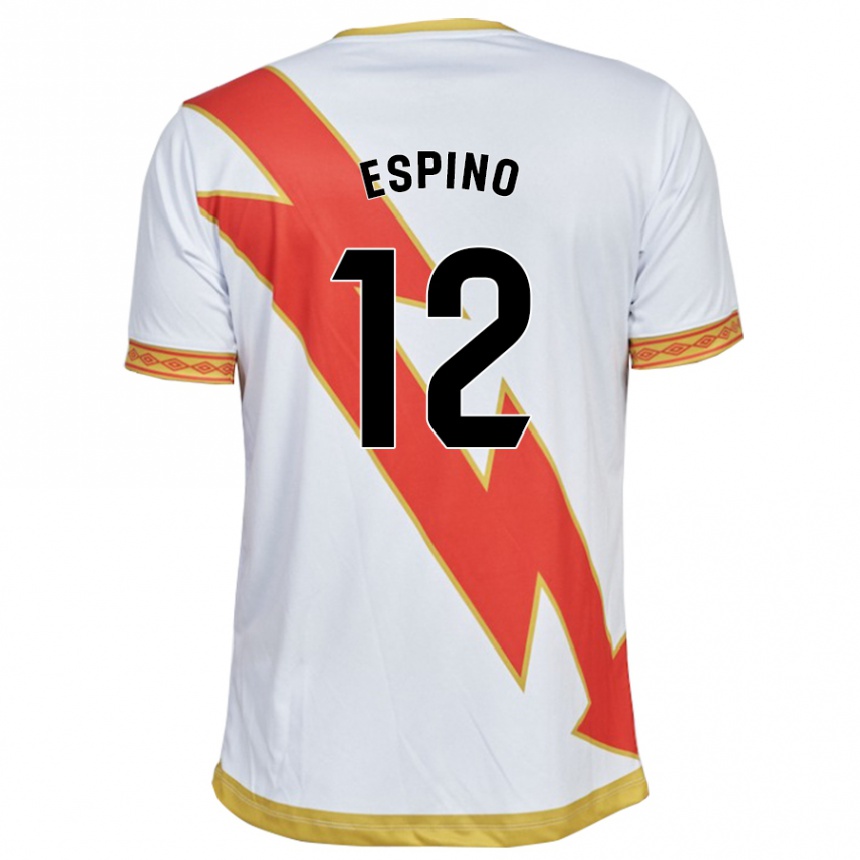 Kids Football Alfonso Espino #12 White Home Jersey 2023/24 T-Shirt