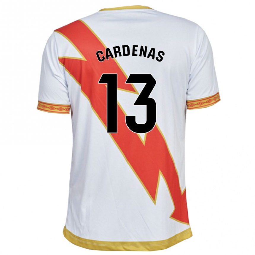 Kids Football Dani Cárdenas #13 White Home Jersey 2023/24 T-Shirt