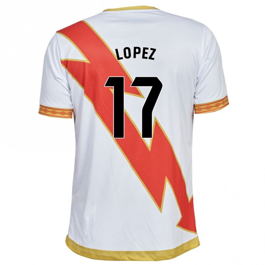 Kids Football Unai López #17 White Home Jersey 2023/24 T-Shirt