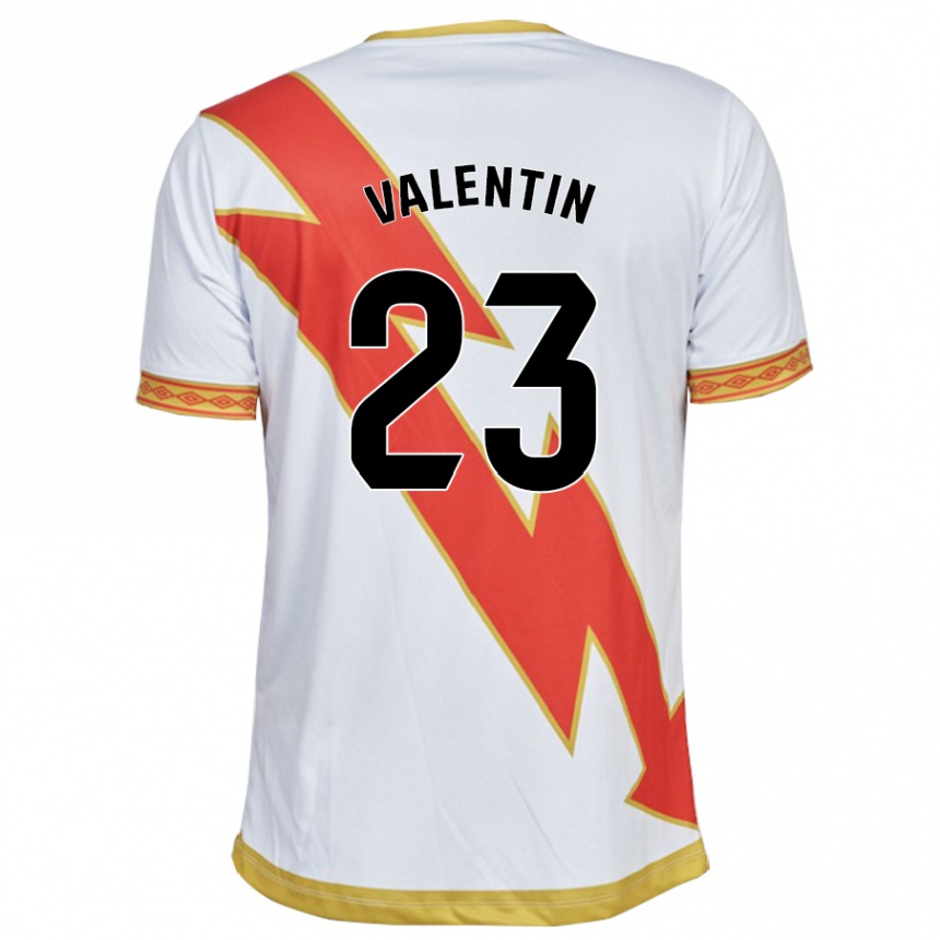 Kids Football Óscar Valentín #23 White Home Jersey 2023/24 T-Shirt