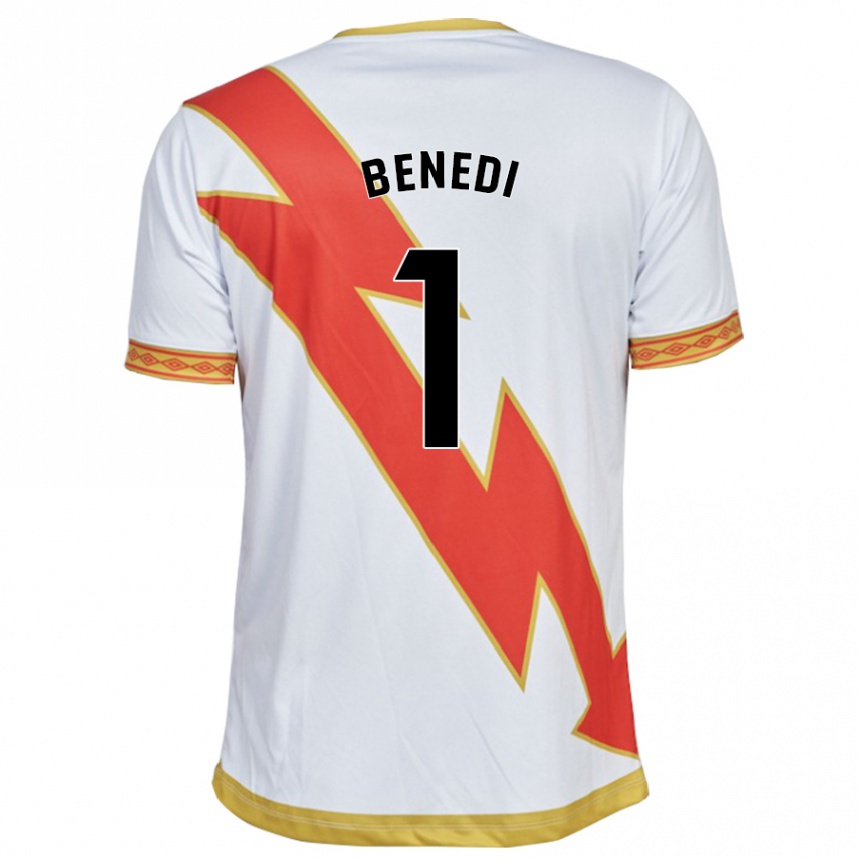 Kids Football Miguel Benedi #1 White Home Jersey 2023/24 T-Shirt