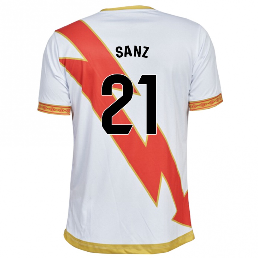 Kids Football Luismi Sanz #21 White Home Jersey 2023/24 T-Shirt