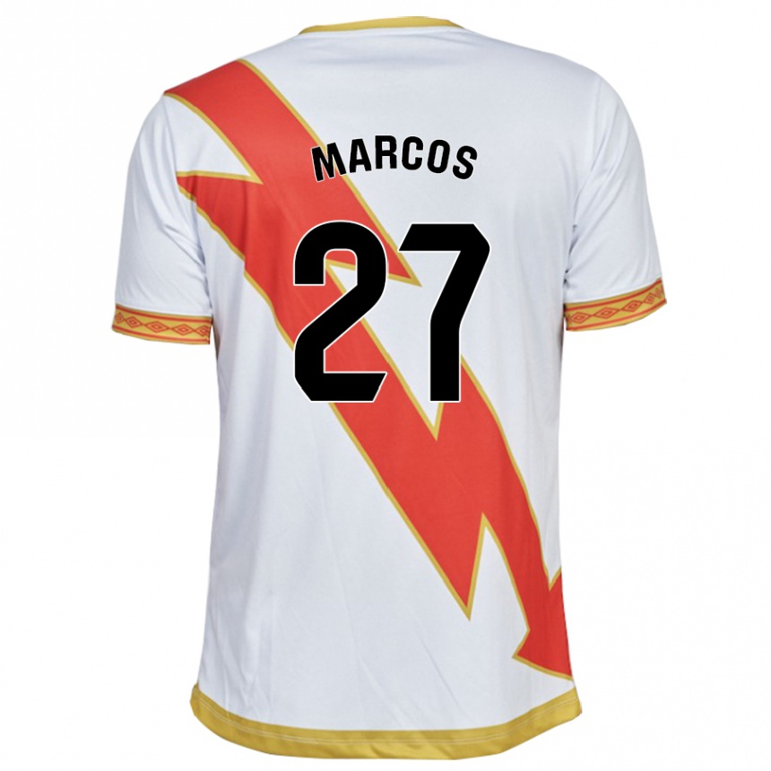 Kids Football Álvaro Marcos #27 White Home Jersey 2023/24 T-Shirt