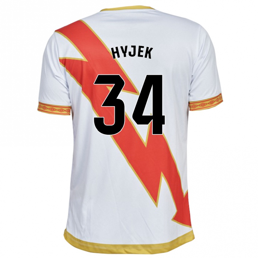 Kids Football David Hyjek #34 White Home Jersey 2023/24 T-Shirt