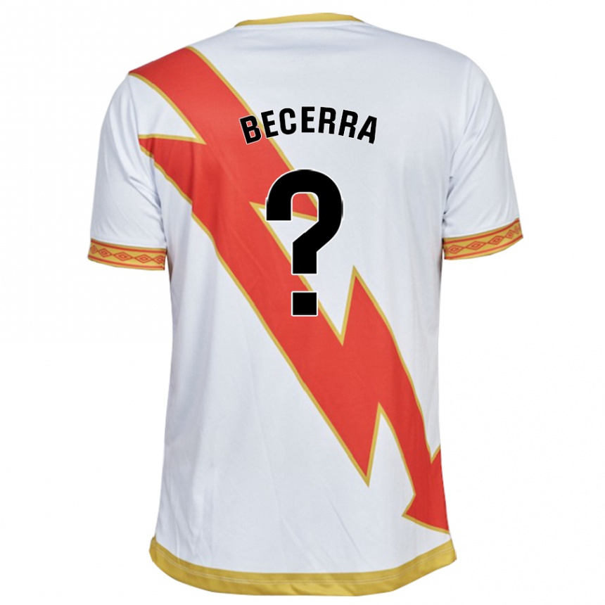 Kids Football Samuel Becerra #0 White Home Jersey 2023/24 T-Shirt