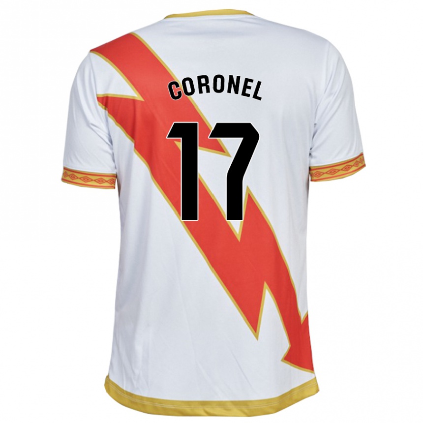 Kids Football Mariela Del Carmen Coronel #17 White Home Jersey 2023/24 T-Shirt
