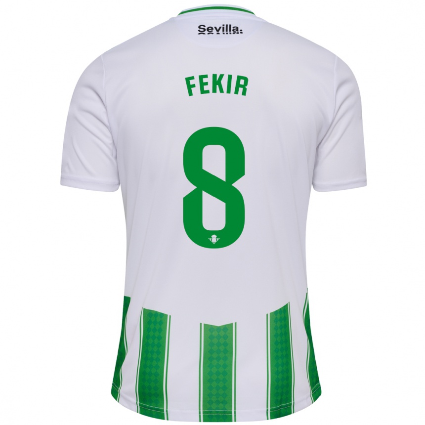 Kids Football Nabil Fekir #8 White Home Jersey 2023/24 T-Shirt