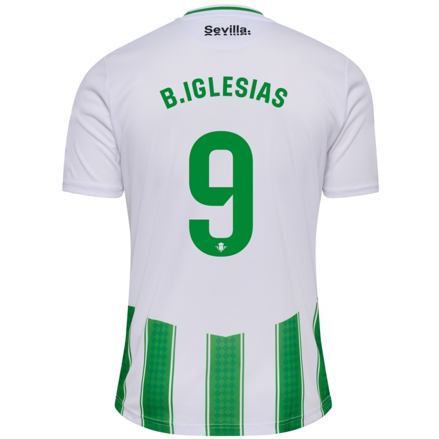 Kids Football Borja Iglesias #9 White Home Jersey 2023/24 T-Shirt