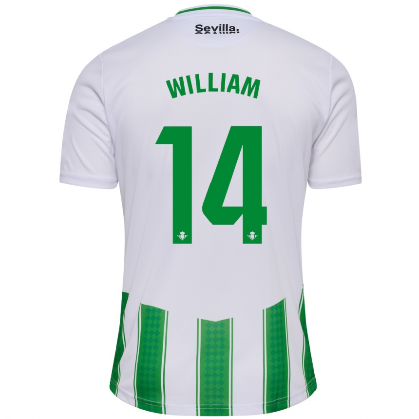 Kids Football William Carvalho #14 White Home Jersey 2023/24 T-Shirt