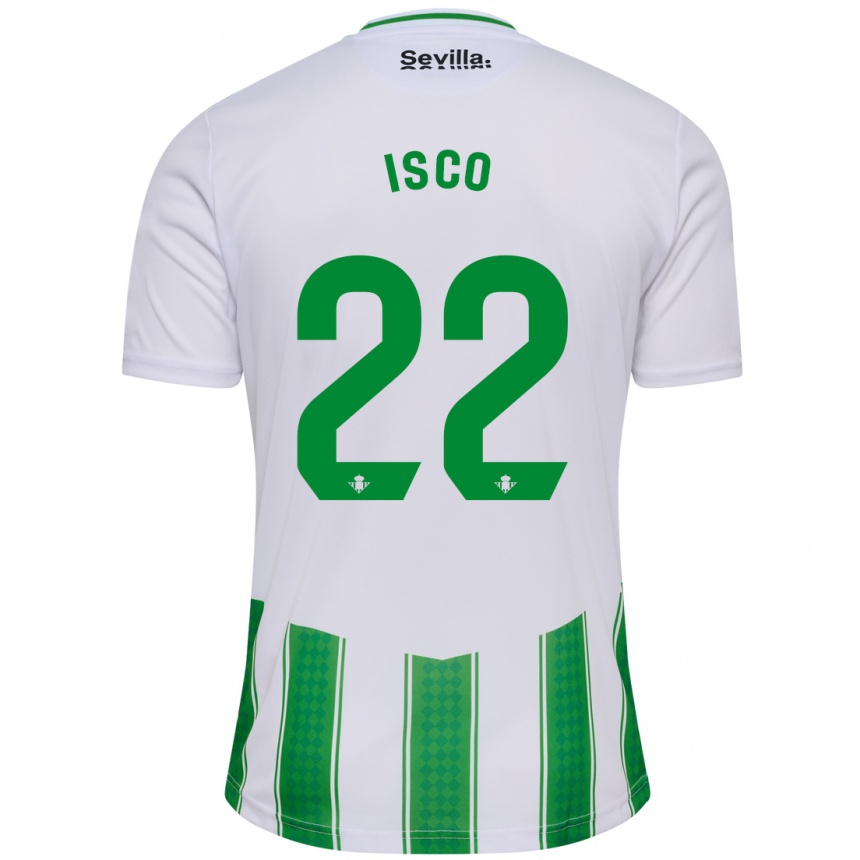 Kids Football Isco #22 White Home Jersey 2023/24 T-Shirt