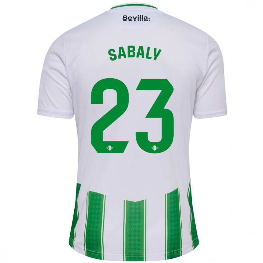 Kids Football Youssouf Sabaly #23 White Home Jersey 2023/24 T-Shirt