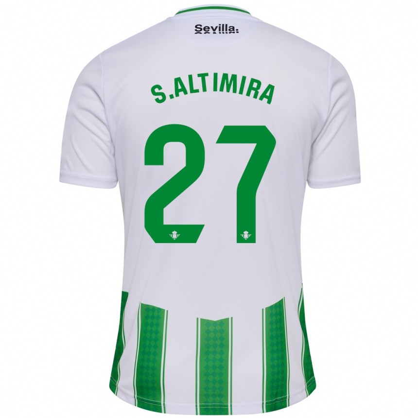 Kids Football Sergi Altimira #27 White Home Jersey 2023/24 T-Shirt