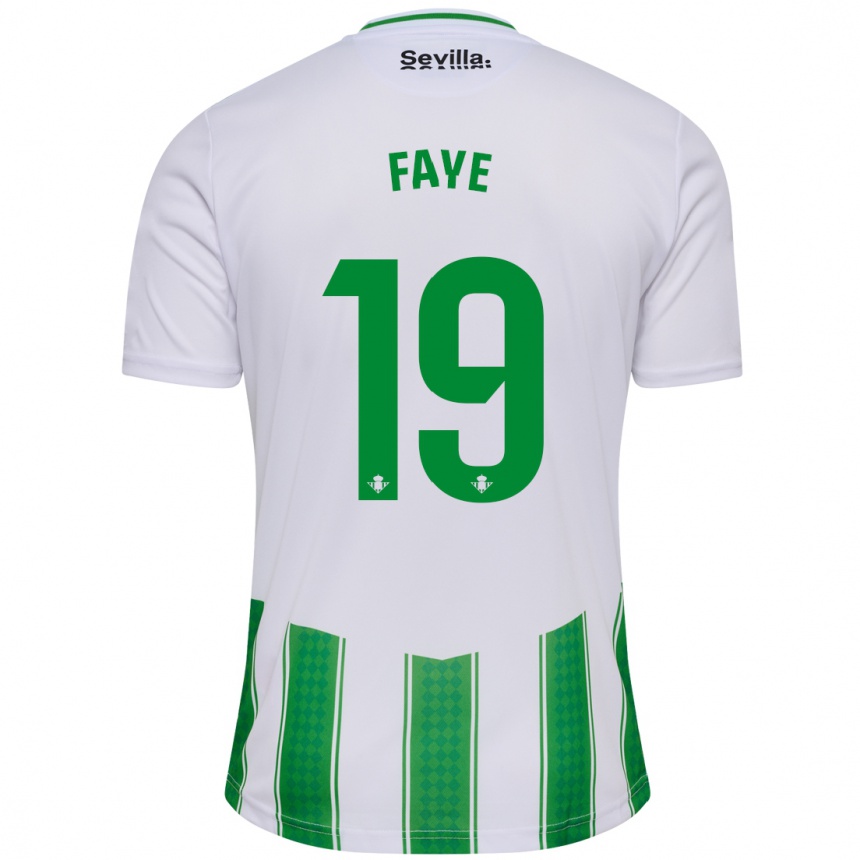 Kids Football Souleymane Faye #19 White Home Jersey 2023/24 T-Shirt