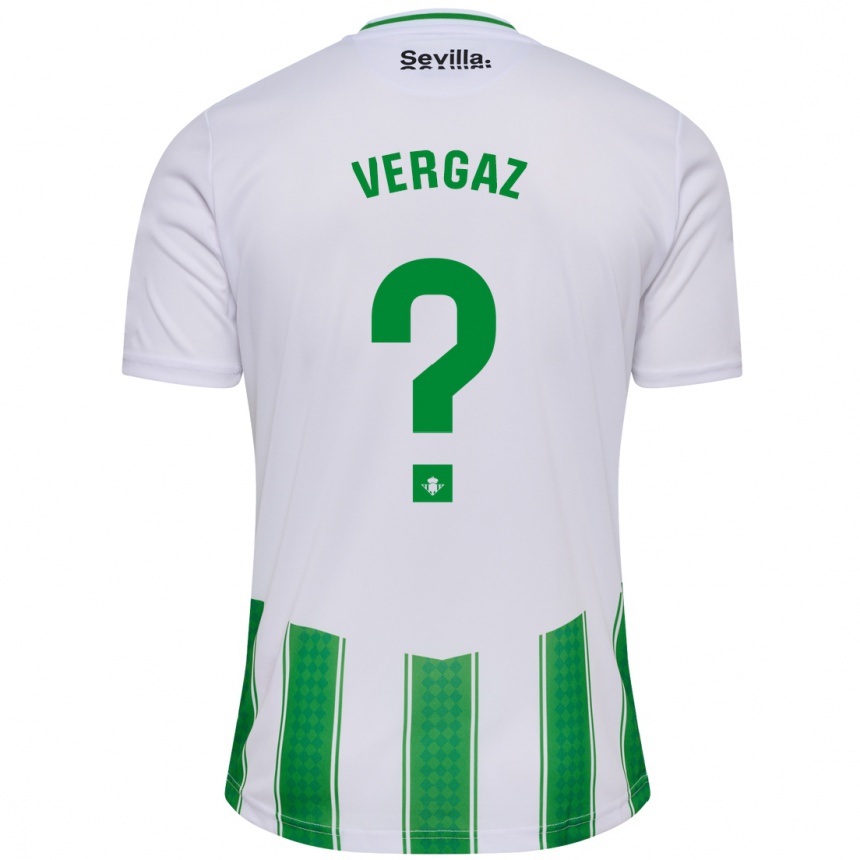 Kids Football Alejandro Vergaz #0 White Home Jersey 2023/24 T-Shirt