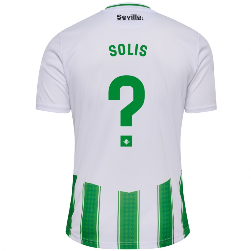 Kids Football Marcos Solís #0 White Home Jersey 2023/24 T-Shirt