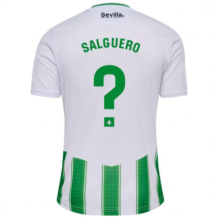 Kids Football Antonio Salguero #0 White Home Jersey 2023/24 T-Shirt