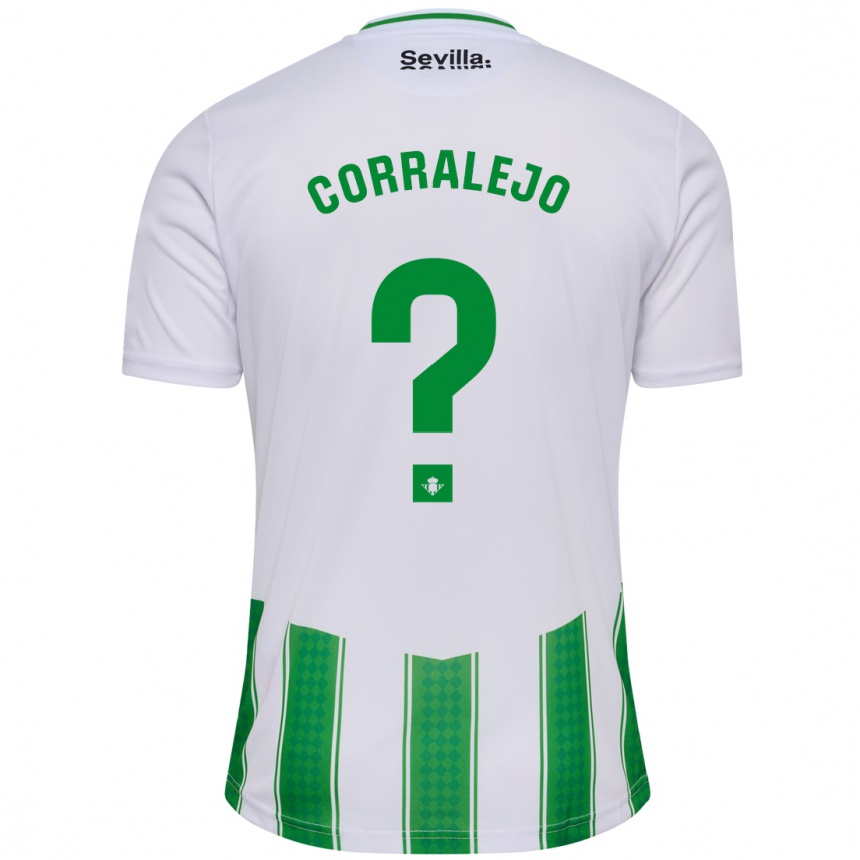 Kids Football Iván Corralejo #0 White Home Jersey 2023/24 T-Shirt