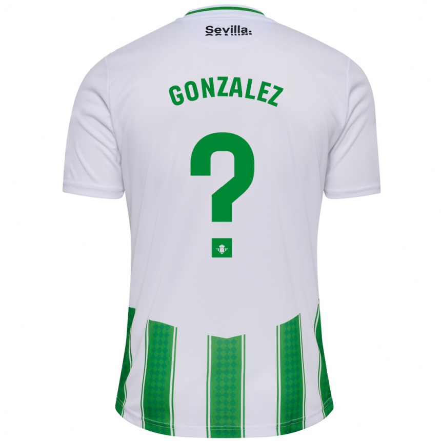 Kids Football David González #7 White Home Jersey 2023/24 T-Shirt