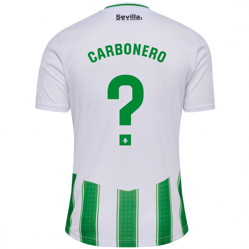 Kids Football Marco Carbonero #0 White Home Jersey 2023/24 T-Shirt