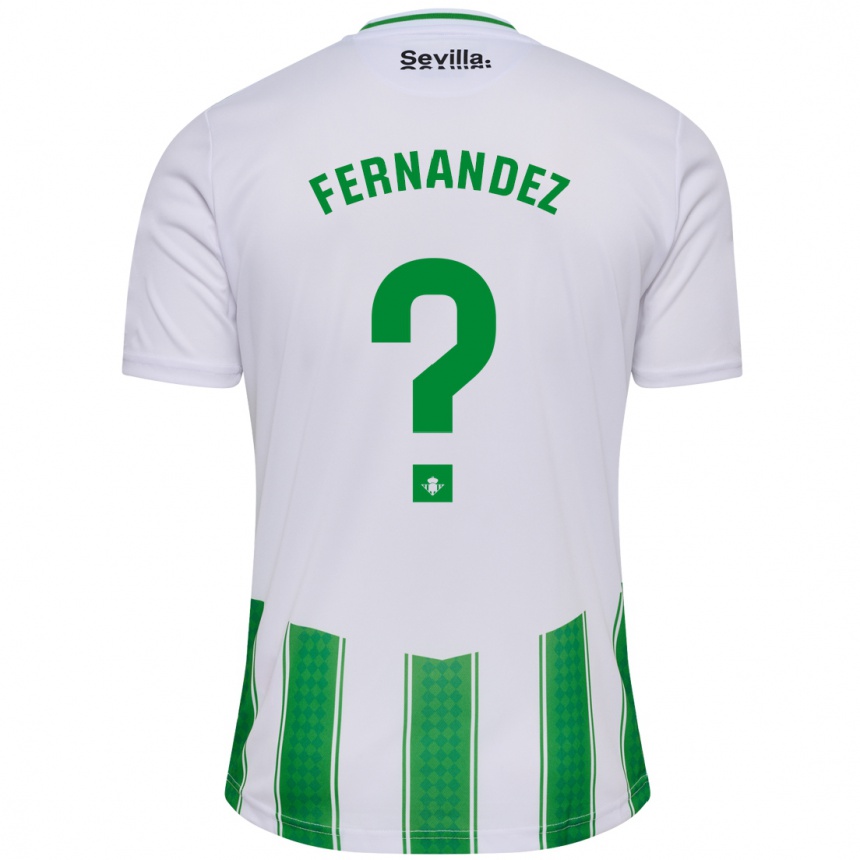 Kids Football Nicolás Fernández #0 White Home Jersey 2023/24 T-Shirt