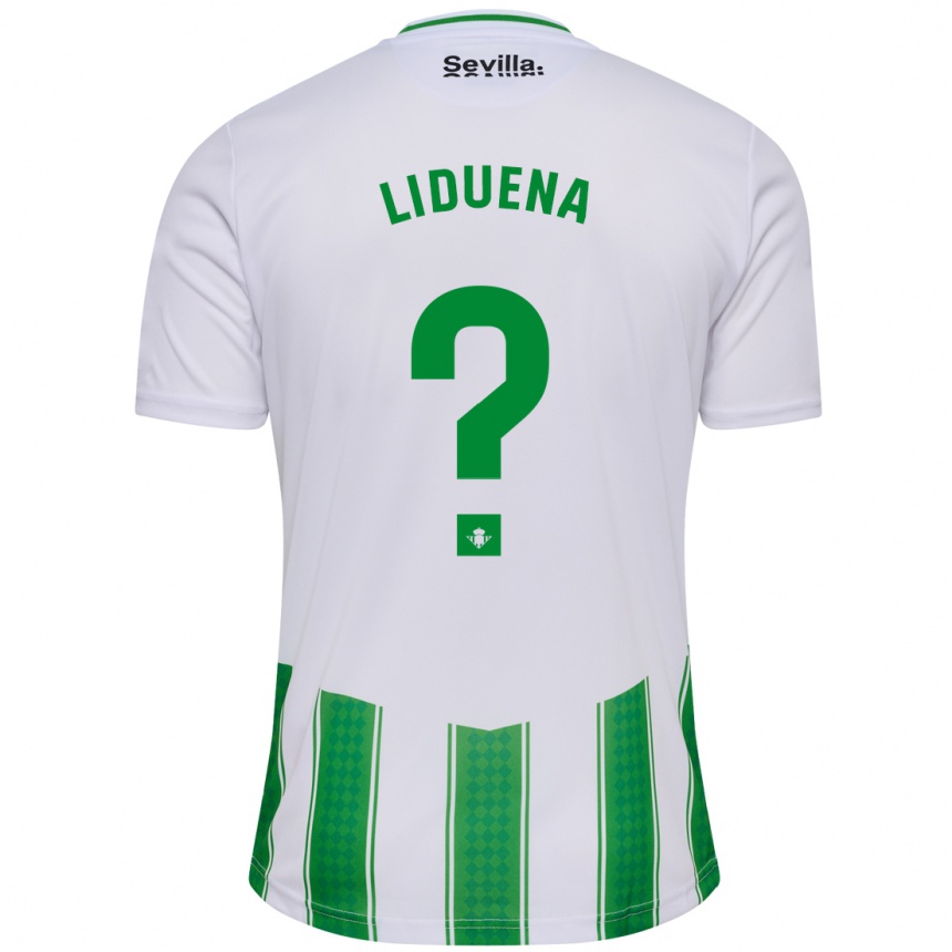 Kids Football Rubén Lidueña #0 White Home Jersey 2023/24 T-Shirt