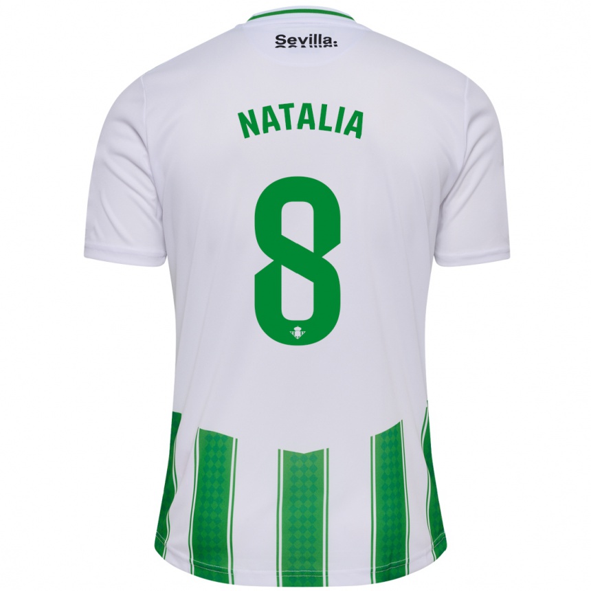 Kids Football Natalia Montilla Martinez #8 White Home Jersey 2023/24 T-Shirt