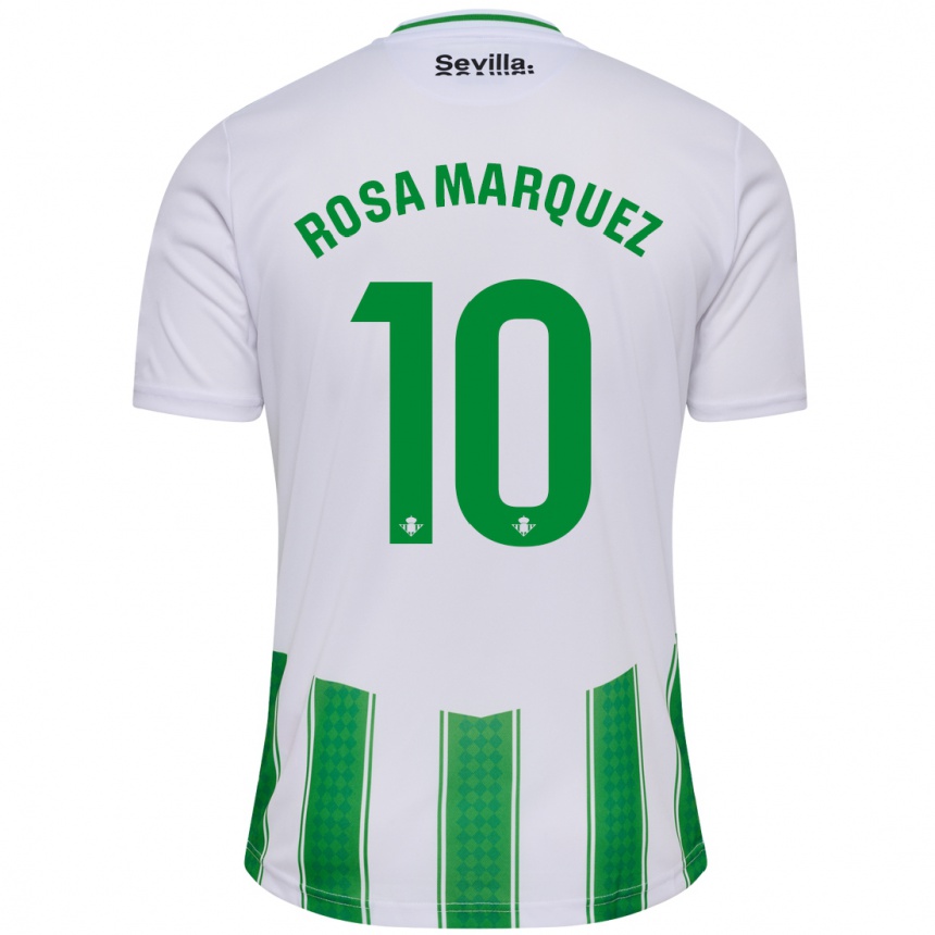 Kids Football Rosa Márquez Baena #10 White Home Jersey 2023/24 T-Shirt