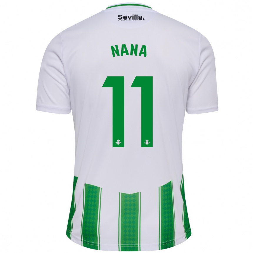 Kids Football Nuria Ligero Fernández #11 White Home Jersey 2023/24 T-Shirt