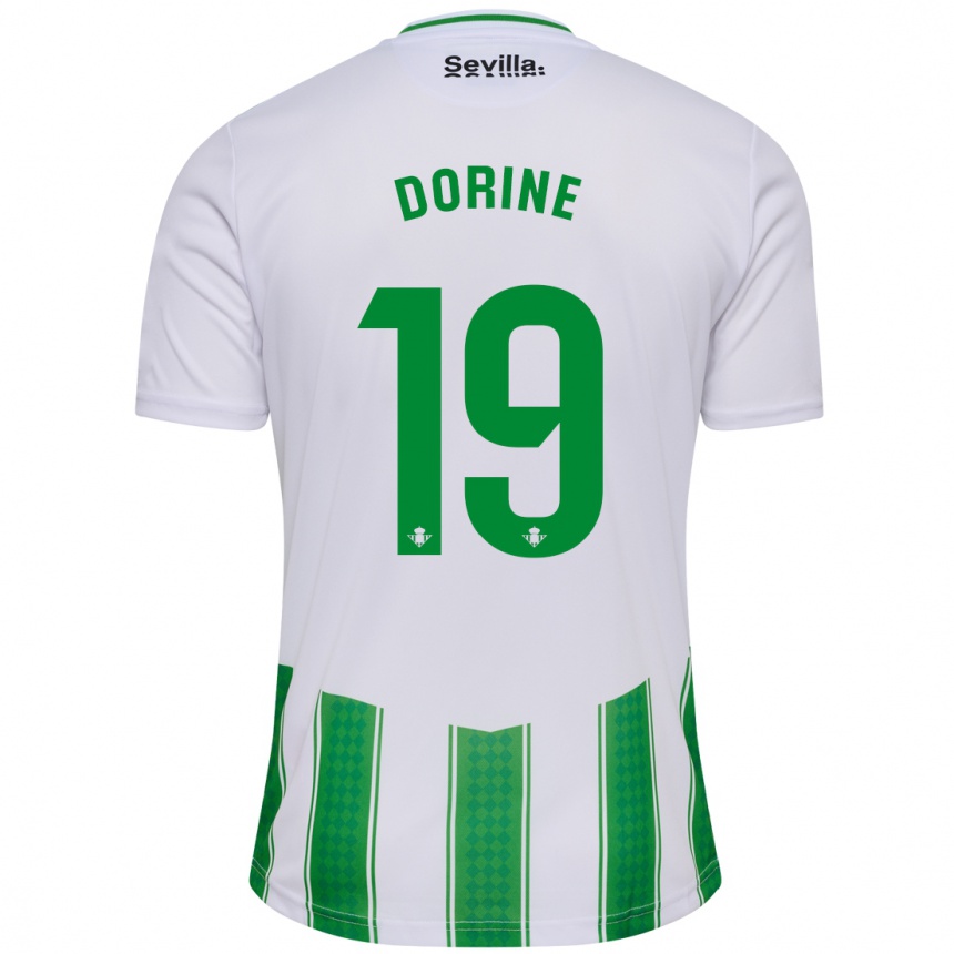 Kids Football Dorine Nina Chuigoue #19 White Home Jersey 2023/24 T-Shirt