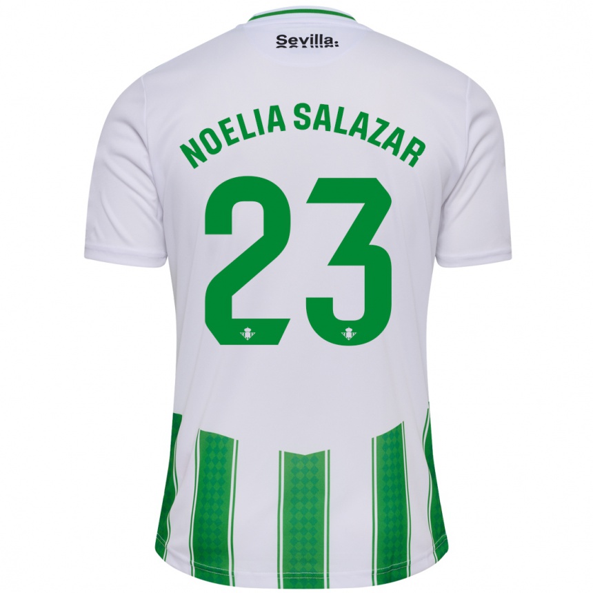 Kids Football Noelia Salazar #23 White Home Jersey 2023/24 T-Shirt