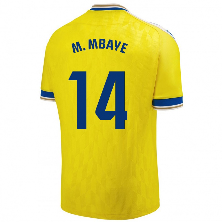 Kids Football Momo Mbaye #14 Yellow Home Jersey 2023/24 T-Shirt
