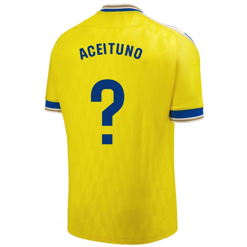 Kids Football Marcos Aceituno #0 Yellow Home Jersey 2023/24 T-Shirt