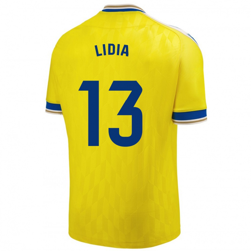 Kids Football Lidia Rincón García #13 Yellow Home Jersey 2023/24 T-Shirt