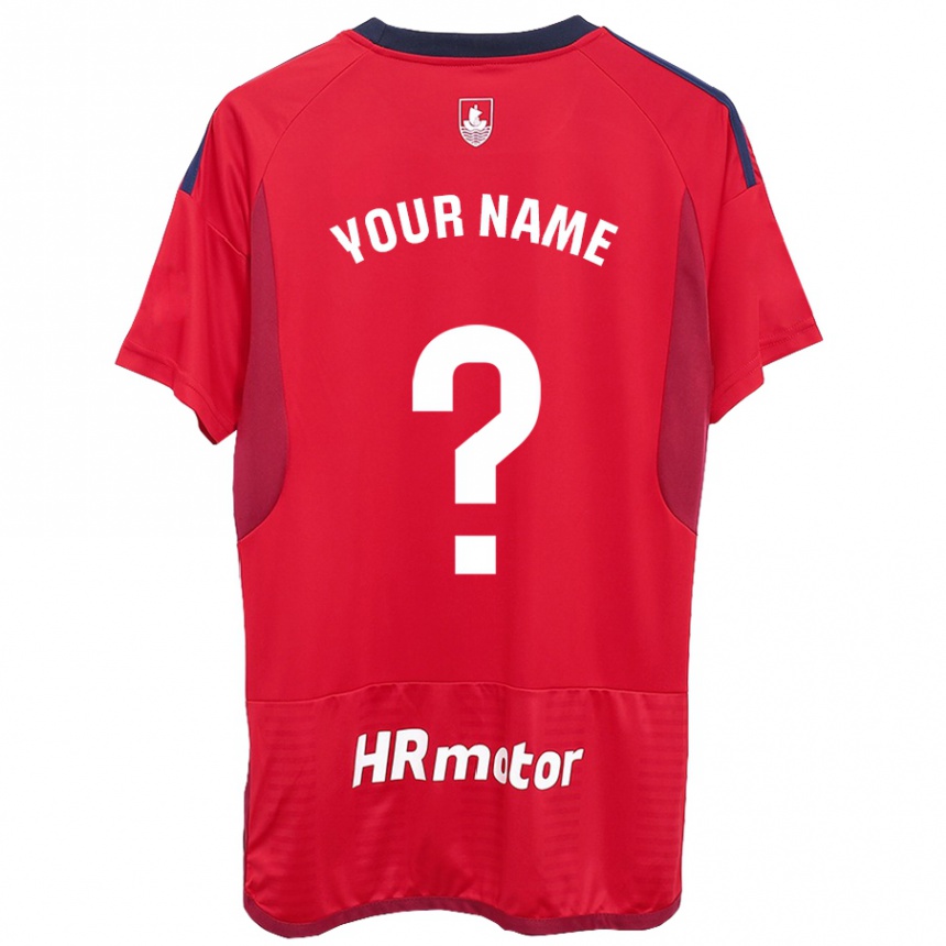 Kids Football Your Name #0 Red Home Jersey 2023/24 T-Shirt