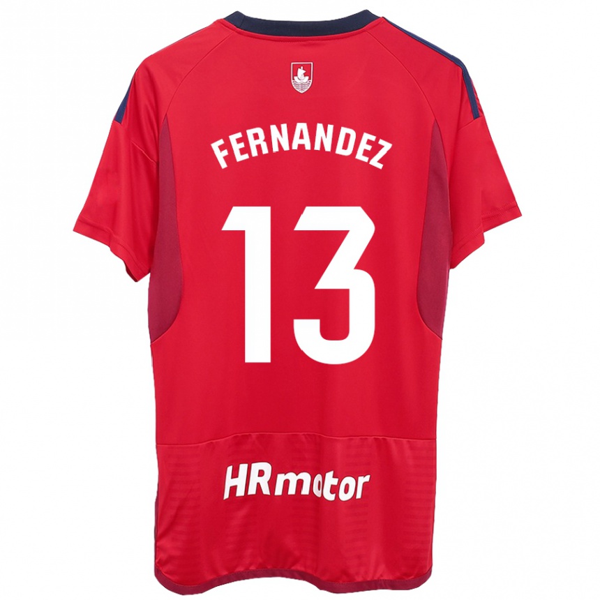 Kids Football Aitor Fernández #13 Red Home Jersey 2023/24 T-Shirt