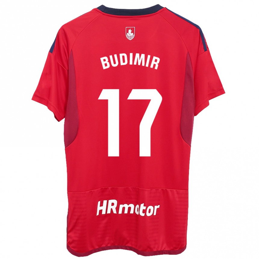 Kids Football Ante Budimir #17 Red Home Jersey 2023/24 T-Shirt