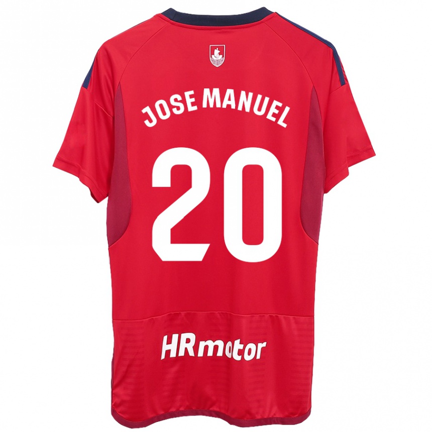 Kids Football José Manuel Arnáiz #20 Red Home Jersey 2023/24 T-Shirt