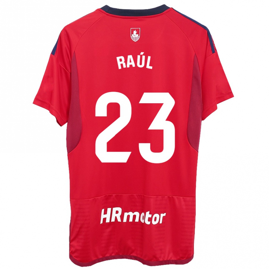 Kids Football Raúl García #23 Red Home Jersey 2023/24 T-Shirt