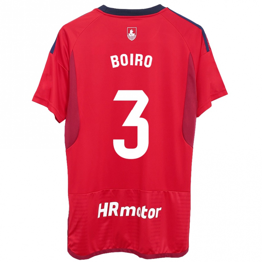 Kids Football Adama Boiro #3 Red Home Jersey 2023/24 T-Shirt