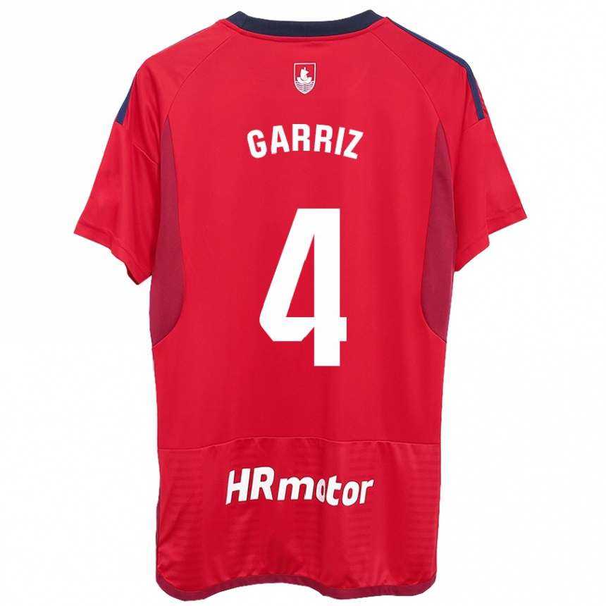 Kids Football Ibaider Garriz #4 Red Home Jersey 2023/24 T-Shirt