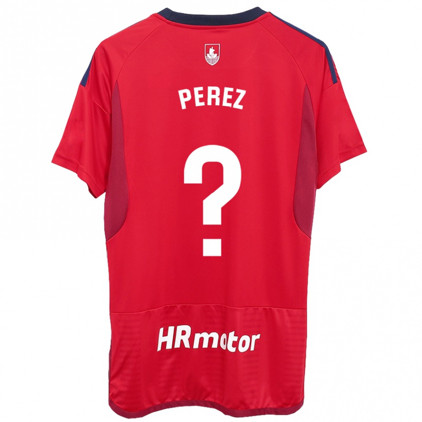 Kids Football Bruno Perez #0 Red Home Jersey 2023/24 T-Shirt