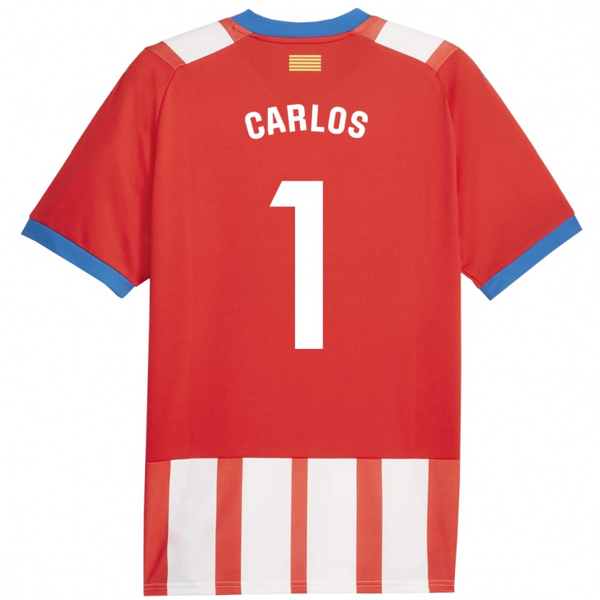 Kids Football Juan Carlos #1 Red White Home Jersey 2023/24 T-Shirt